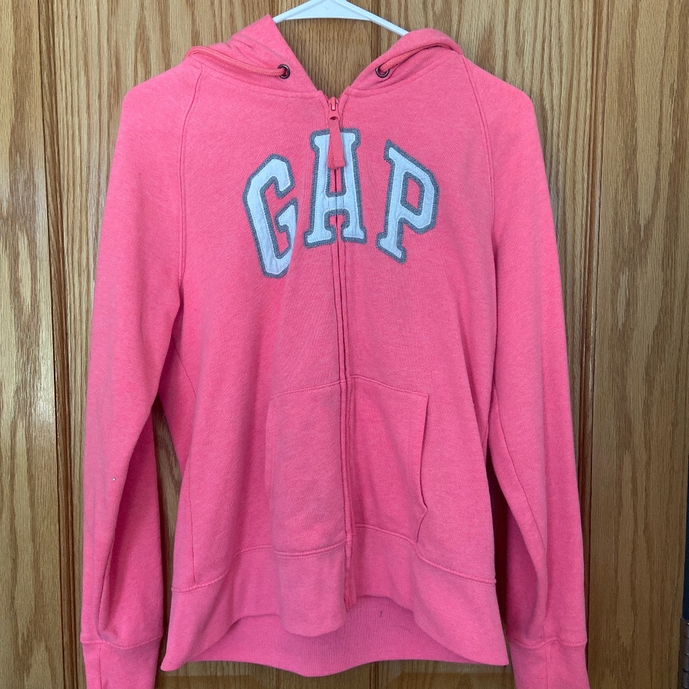Pink Gap Zip Up Hoodie